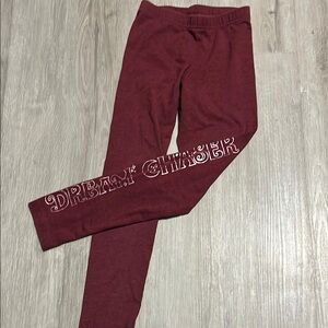 Old Navy Maroon Leggings Stretchy Athletic-Wear